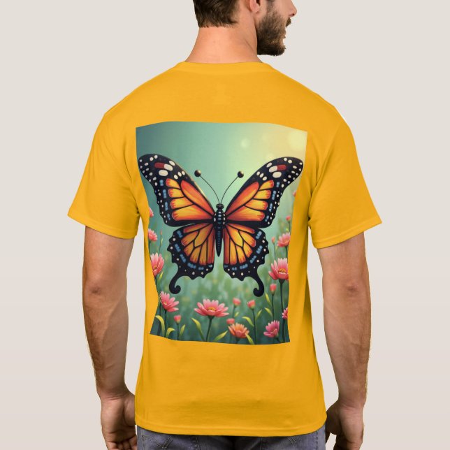 Camiseta básica de uso masculino (Verso)