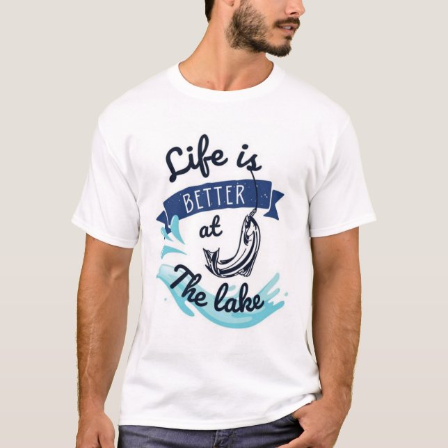 Camiseta básica de uso masculino (Frente)