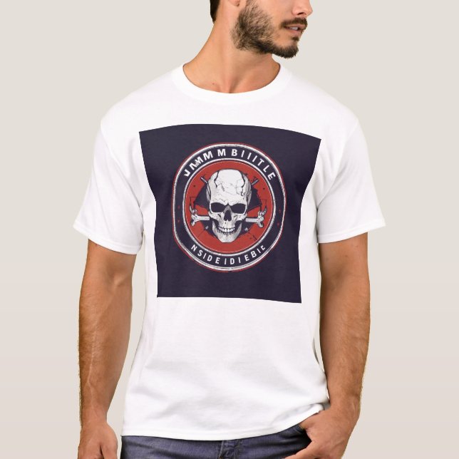 Camiseta básica de uso masculino (Frente)