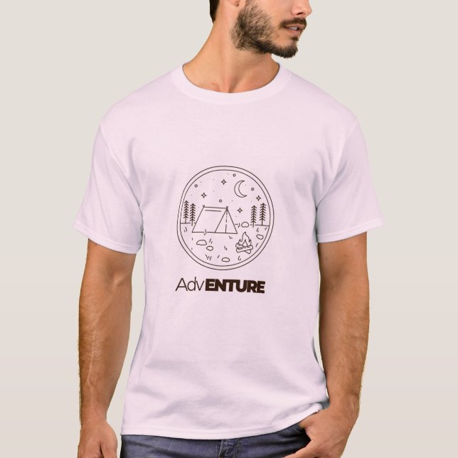 Camiseta básica de uso masculino (Frente)