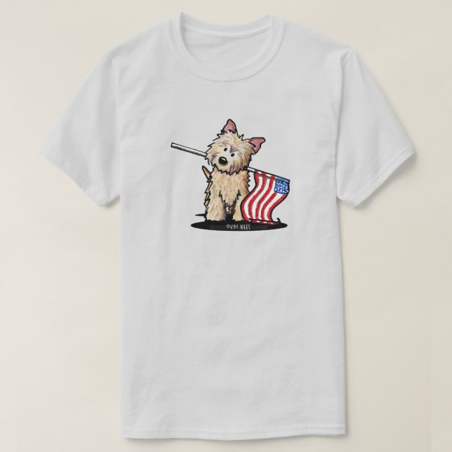 Camiseta básica do Cairn Terrier dos EUA (Frente do Design)