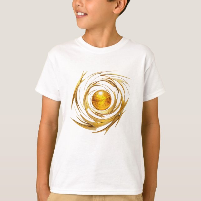 Camiseta Básica do ouro Sun Art Kid (Frente)