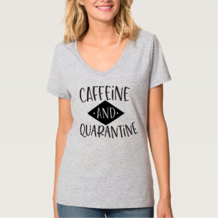 Camiseta básica do pescoço-V para mulheres