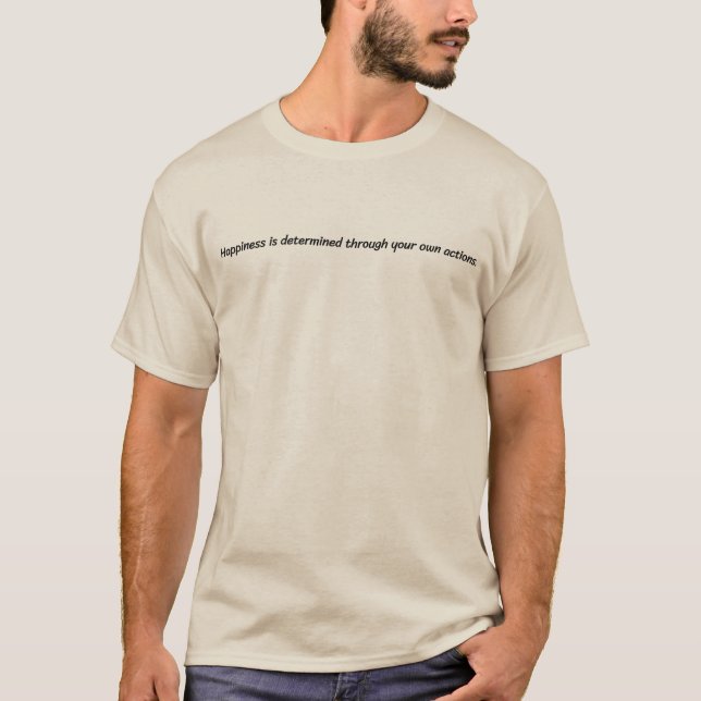 Camiseta Básica dos Homens da Felicidade (Frente)