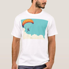 Camiseta Básica dos Homens do Paraquedista Moderno