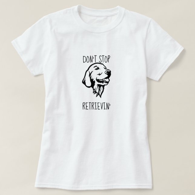 Camiseta Básica Engraçada de Golden Retriever (Frente do Design)
