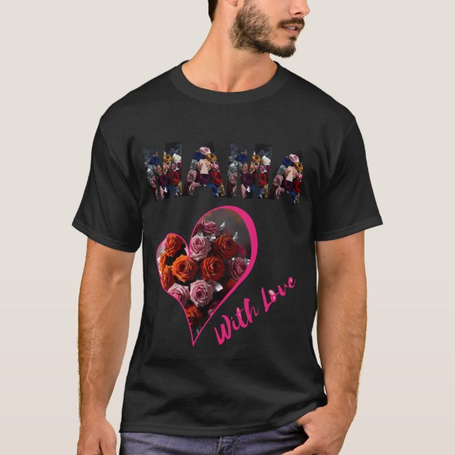 Camiseta básica escura da mamãe (Frente)