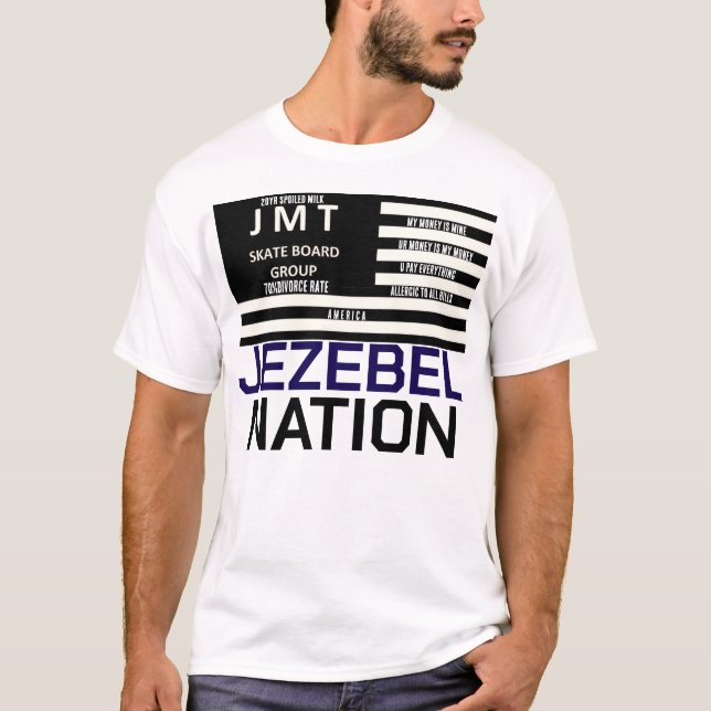 Camiseta Básica Escura JEZEBEL NATION (Frente)