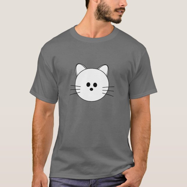 Camiseta Básica Escura "Kitty" Paws Here (Frente)