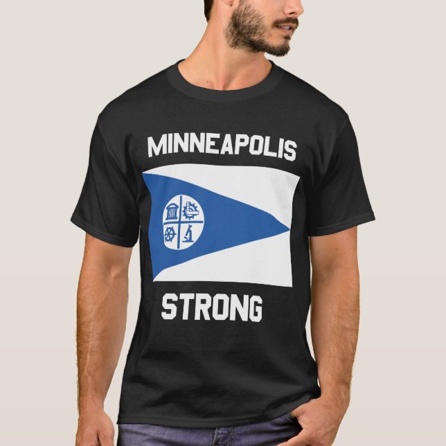 Camiseta Básica Escura Minneapolis Strong (Frente)