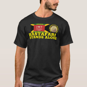 Camiseta Básica Escura RASTAFARI STANDS ALONE