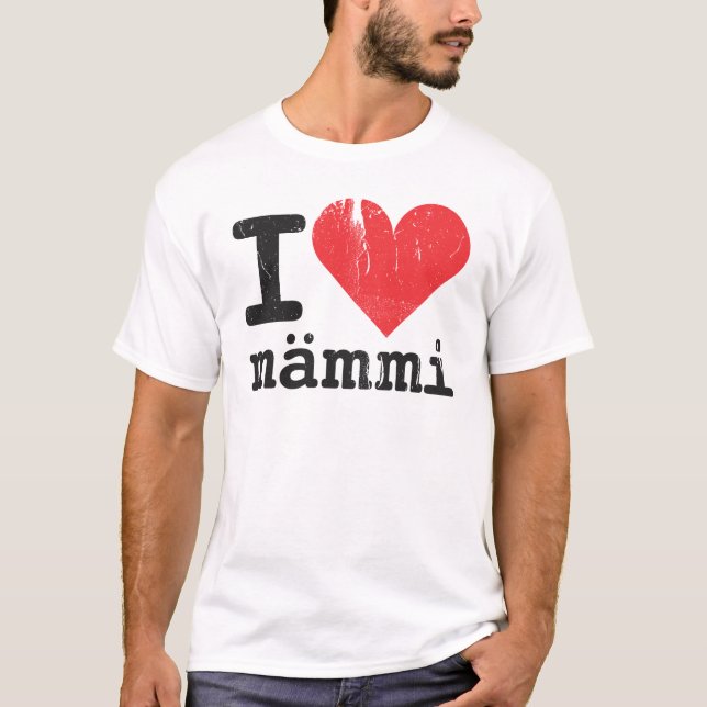 Camiseta básica Eu Amo Mämmi (Frente)