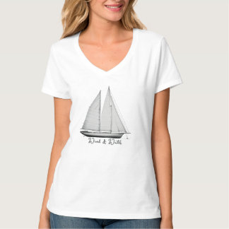 Camiseta Básica Feminina com Decote em V