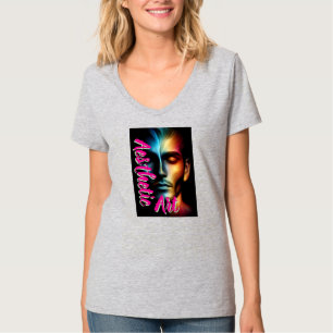 Camiseta Básica Feminina com Decote em V