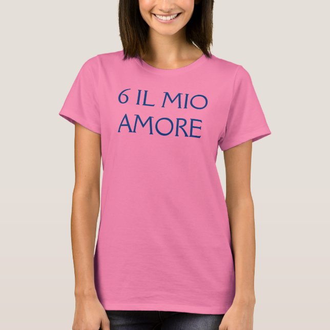 camiseta básica feminina custom 6 il mio amore (Frente)