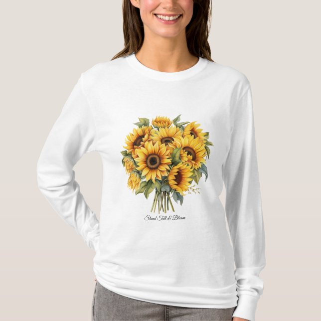 Camiseta Básica Feminina de Manga Longa (Frente)