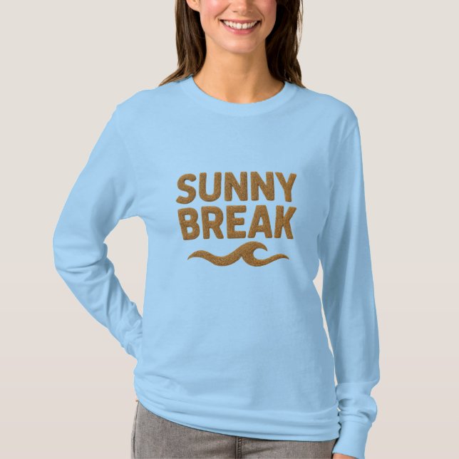 Camiseta básica feminina de manga longa (Frente)