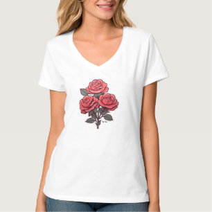 Camiseta Básica Feminina Decote V