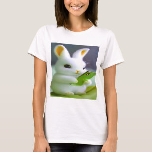 Camiseta Básica Feminina – Design Digital Colorido