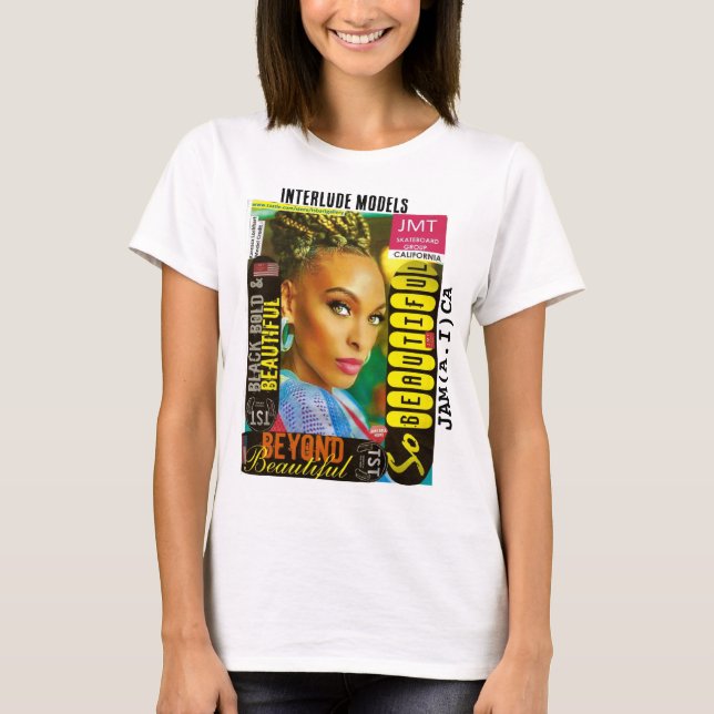 Camiseta básica feminina INTERLUDE MODELS (Frente)