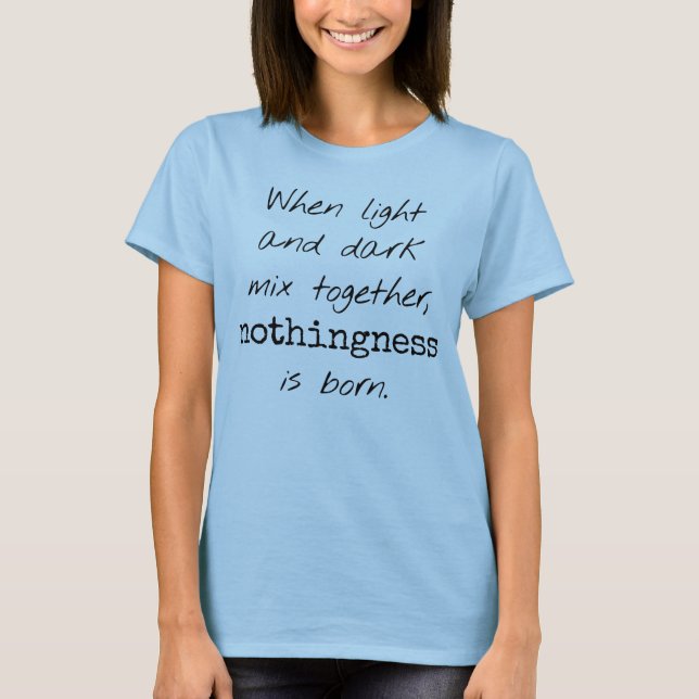 Camiseta Básica Feminina Luz E Escuridão (Frente)
