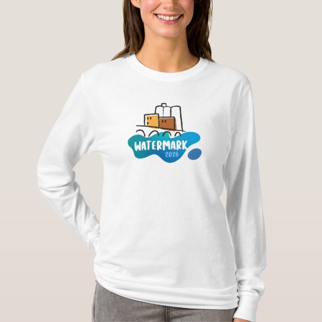 Camiseta Básica Feminina Manga Longa com Marca D'Á (Frente)