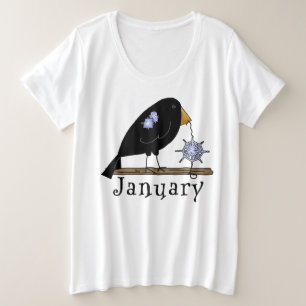 Camiseta Básica Feminina Plus Size Gal- Jan