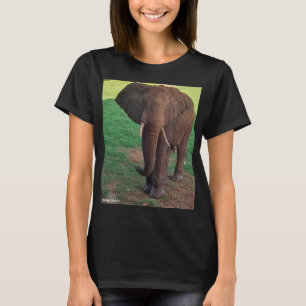 Camiseta Básica Feminina – Retrato de Elefante Afr