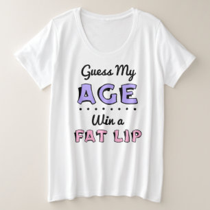 Camiseta Básica Feminina Tamanho Plus Adivinhe Min
