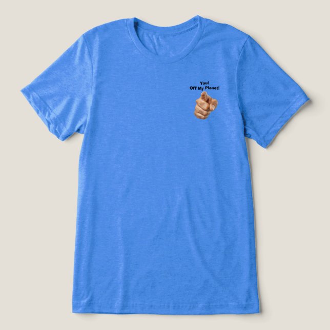 Camiseta Básica Fora do Meu Planeta (Design frontal)
