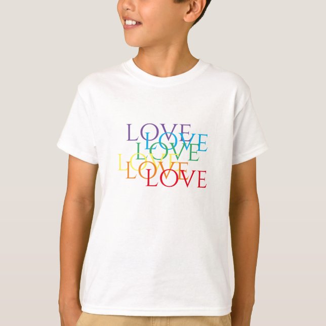 Camiseta Básica Infantil RAINBOW LOVE (Frente)
