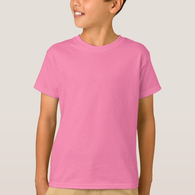 Camiseta Básica Infantil Rosa (Frente)