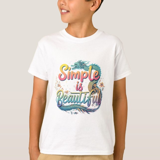 Camiseta Básica Infantil Simples é Bonito (Frente)