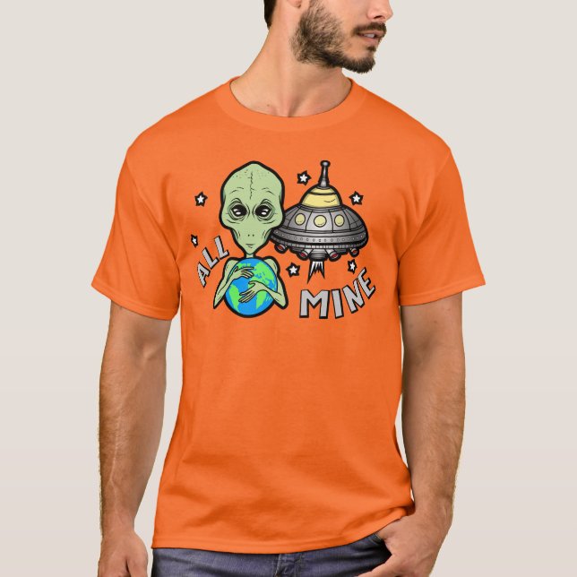 Camiseta Básica Masculina Alien All MIne (Frente)