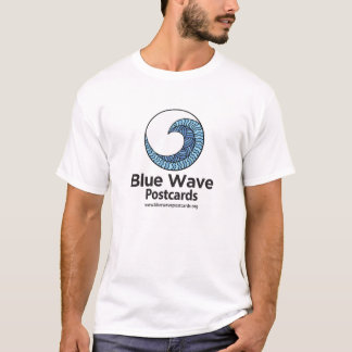 Camiseta Básica Masculina - Blue Wave Postcards
