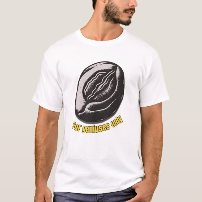 Camiseta Básica Masculina Café para gênios (Frente)