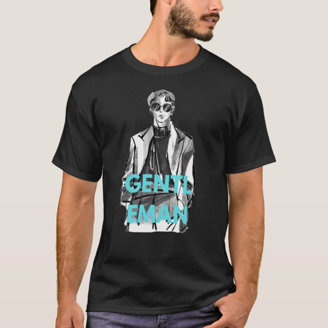 camiseta básica masculina confortável casual e lar (Frente)