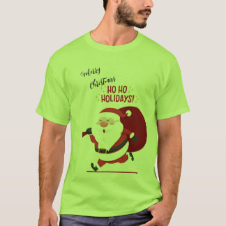 Camiseta Básica Masculina de Natal Feliz