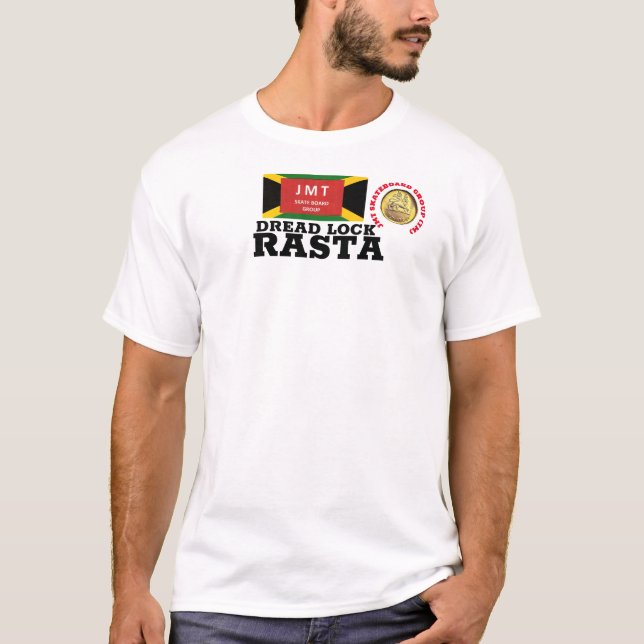 CAMISETA BÁSICA MASCULINA DREAD LOCK RASTA JMT (Frente)