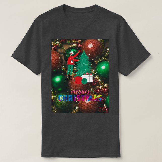 Camiseta Básica Masculina Escura/Natal (Frente do Design)