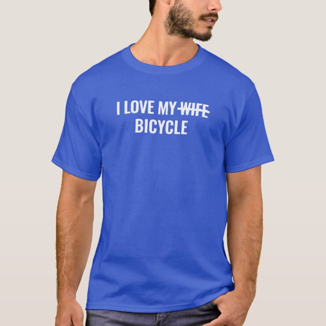 Camiseta Básica Masculina | Eu Amo Minha Bicicleta (Frente)