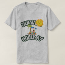 Camiseta Básica Masculina Férias de Verão