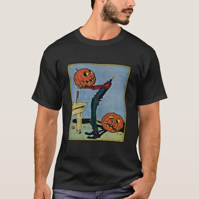 Camiseta Básica Masculina Homem Sem Cabeça de Hall (Frente)