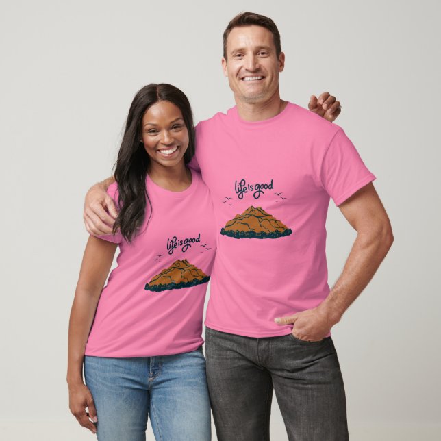 Camiseta Básica Masculina Life Is Good (Unissex)