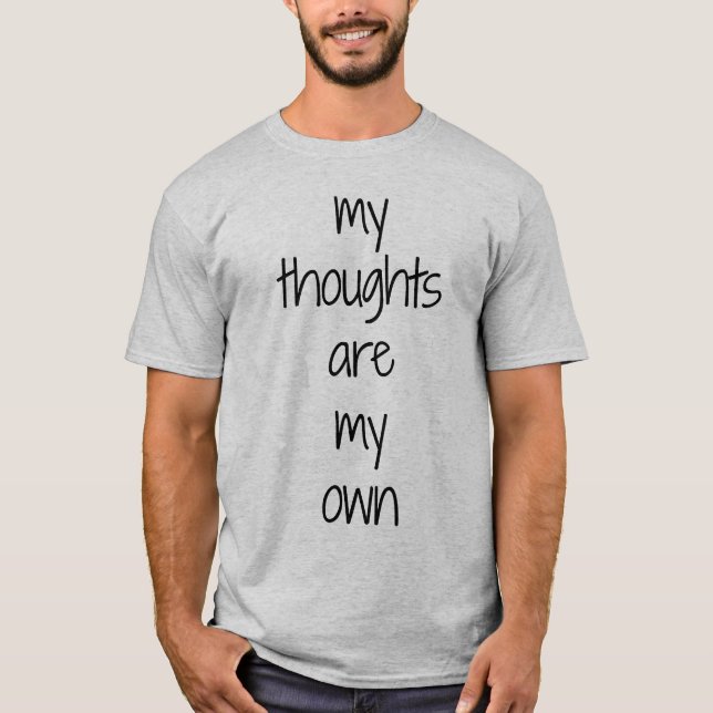 Camiseta Básica Masculina Meus Pensamentos (Frente)