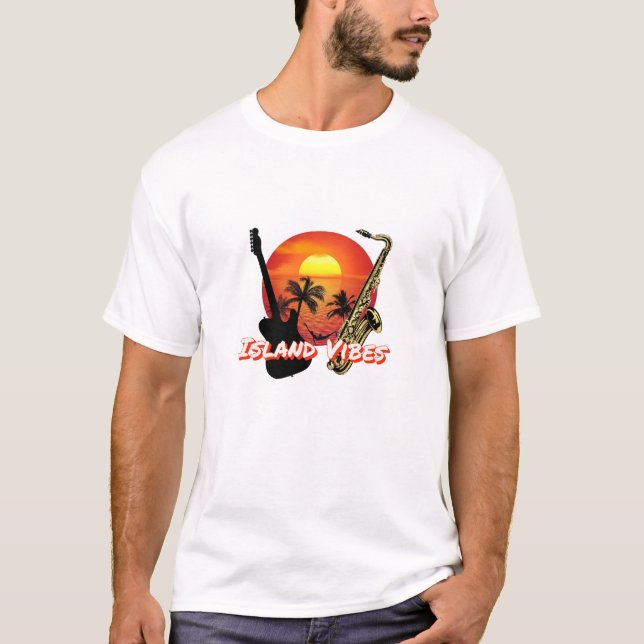 Camiseta Básica Masculina Vibes de Ilha (Frente)