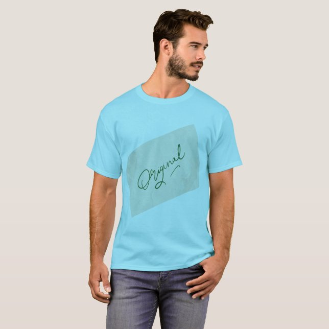 Camiseta básica Original 1 Men's Blue Horizon (Frente Completa)