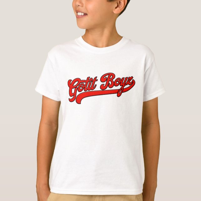 Camiseta Básica para Crianças Gotit Boyz (Frente)