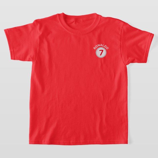 Camiseta básica para crianças - Ronaldo CR 7 Jerse (Postura )