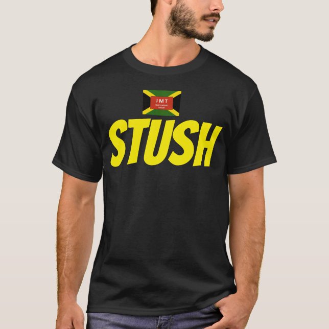 Camiseta Básica Preta STUSH JMT (Frente)
